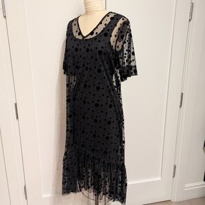 Monki mesh dot short sleeve dress, NWOT